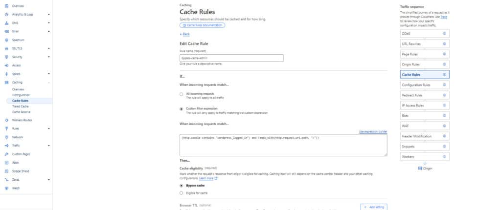 קינפוג rule ב cloudflare
