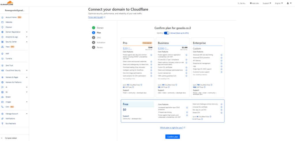 הגדרת cloudflare שלב 7