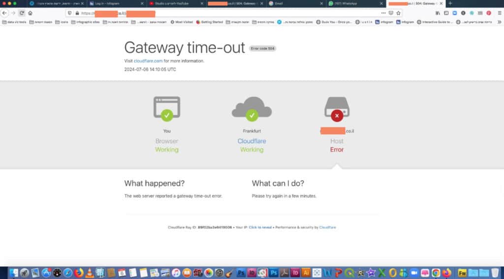 מראה הדפדפן בהתקפת מניעת שירות