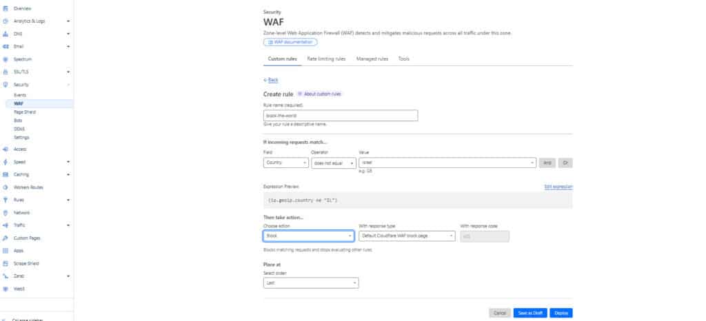 חסימת גישה לאתר מחוץ לישראל